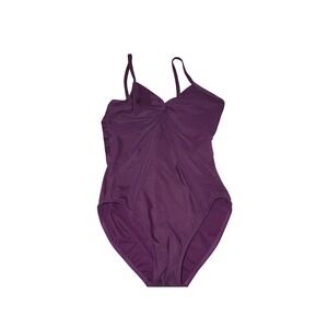 Miraclesuit Womens OnePiece Swimsuit PurpleTwist Front Adjustable Straps Size 10